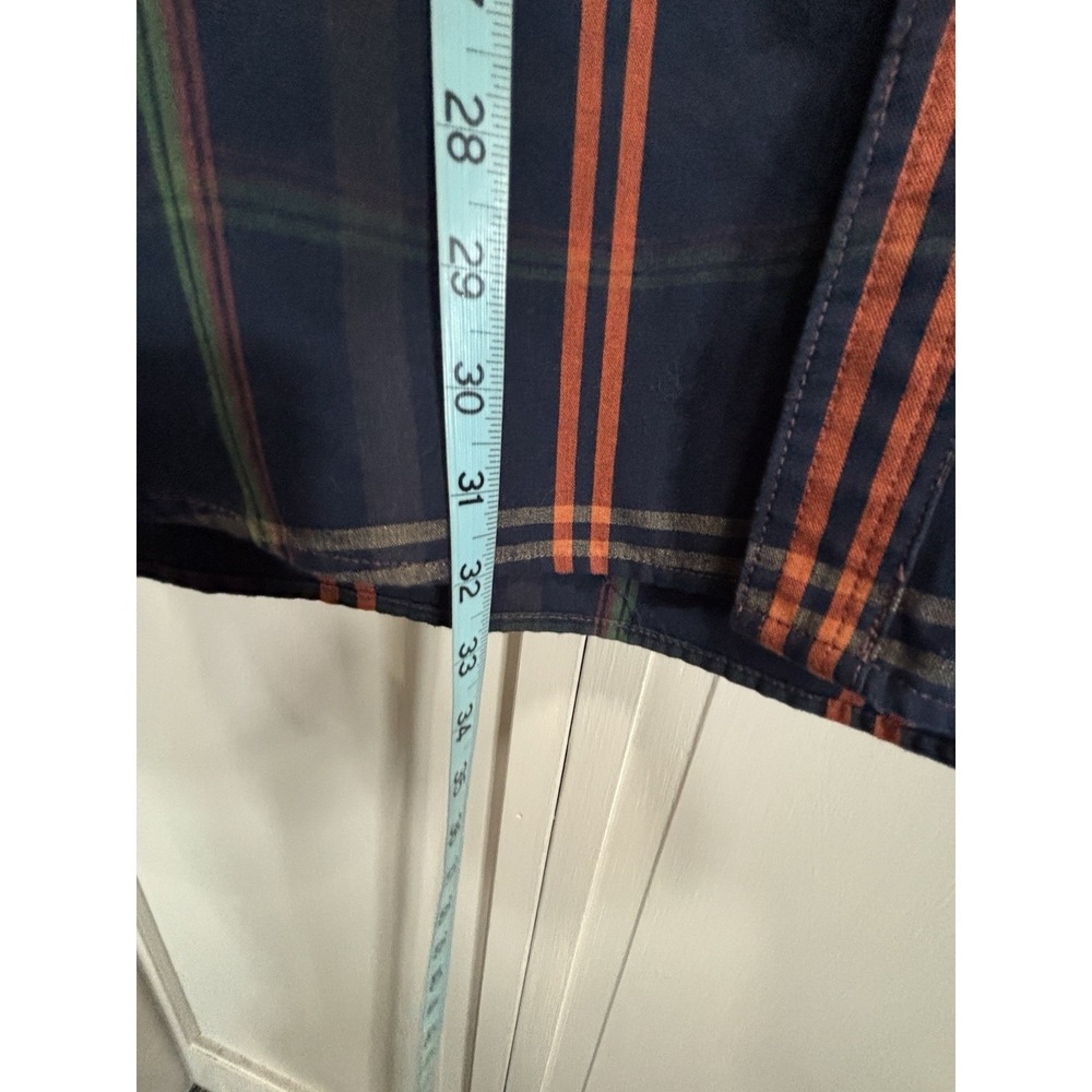 Vintage C.E. Schmidt Plaid Shirt Button Up Long Sleeve XL Heavy Pockets Navy EUC - Picture 3 of 5